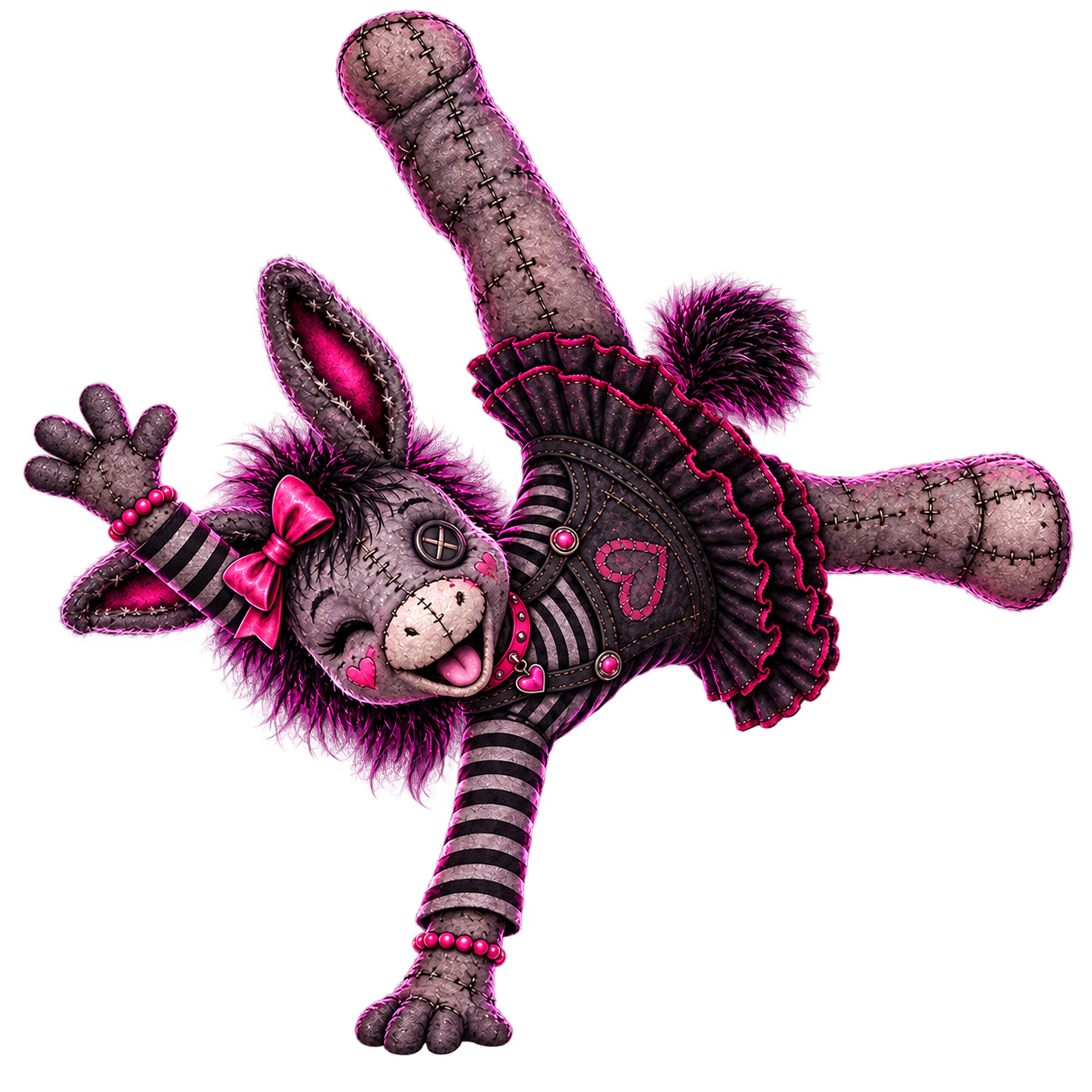 Veronki Donki cheerfully doing cartwheels